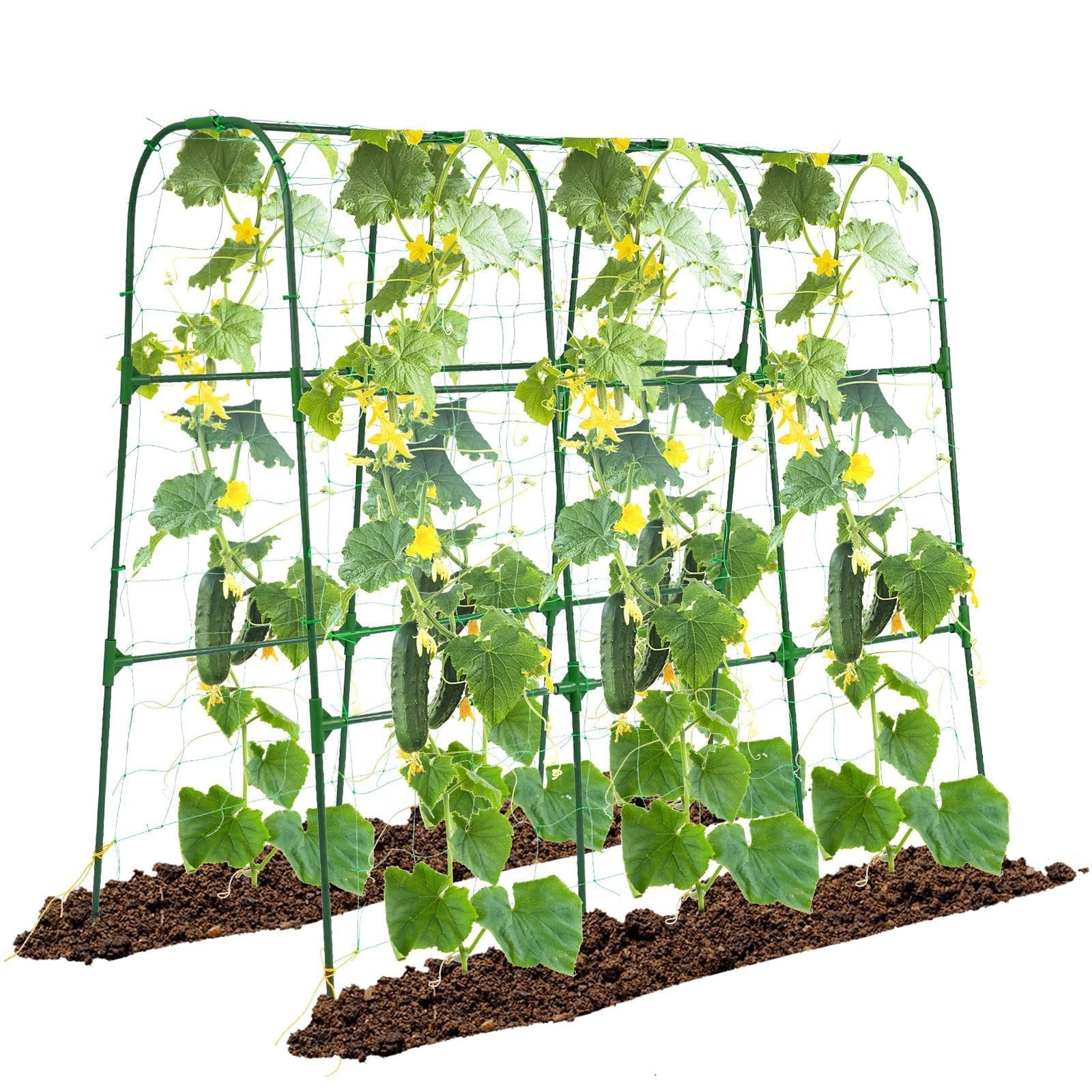 OTOSUNNY Garden Trellis for Climbing Plants Outdoor, Cucumber Green