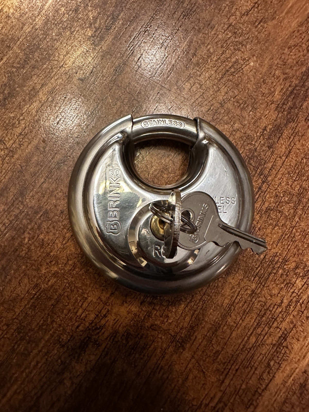 Brinks/ Pro Max Security R80  Stainless Steel Discus Padlock