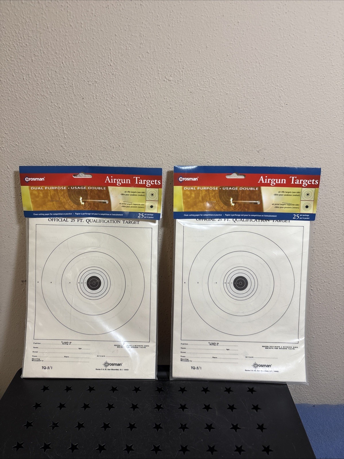 Vintage Lot of (2) Crosman Airsoft Air Gun Official NRA Targets 0486 Pack of 25