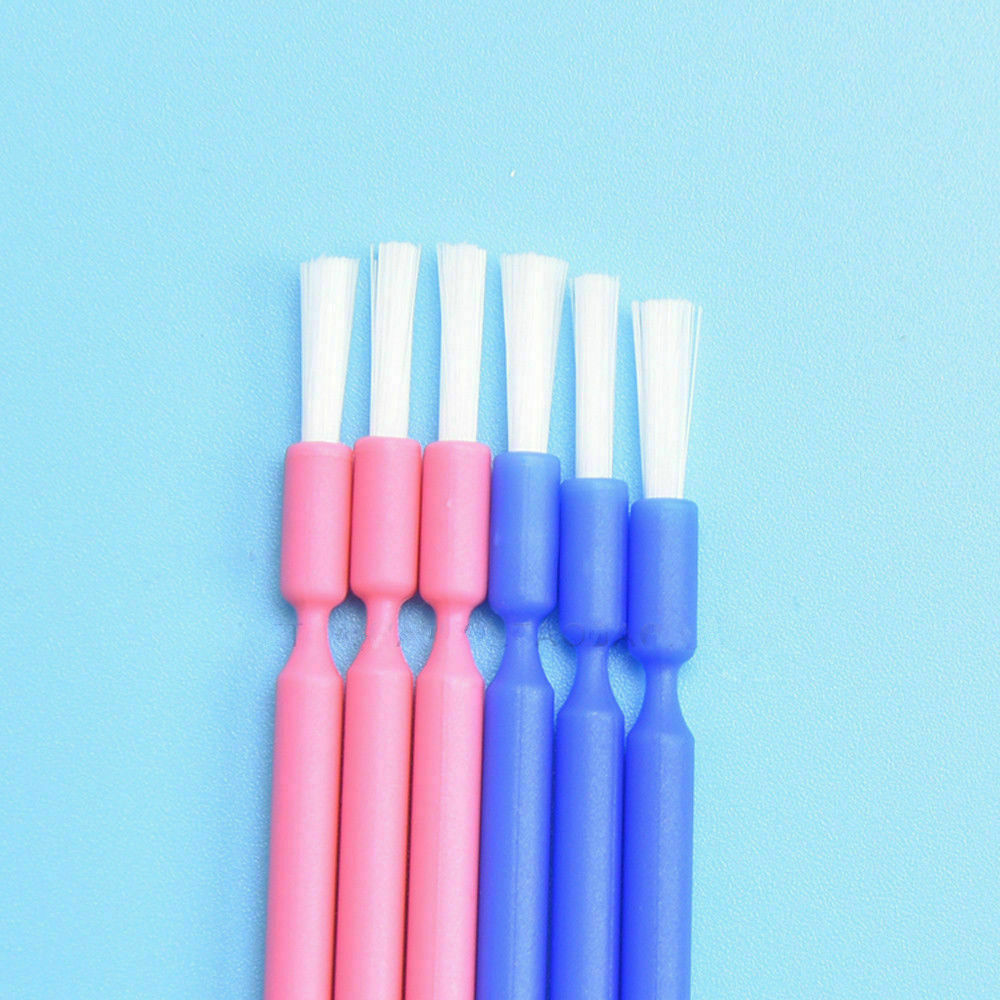 100 Pcs Dental Pink Disposable Bendable Micro Applicator Brush Long Shank Pack