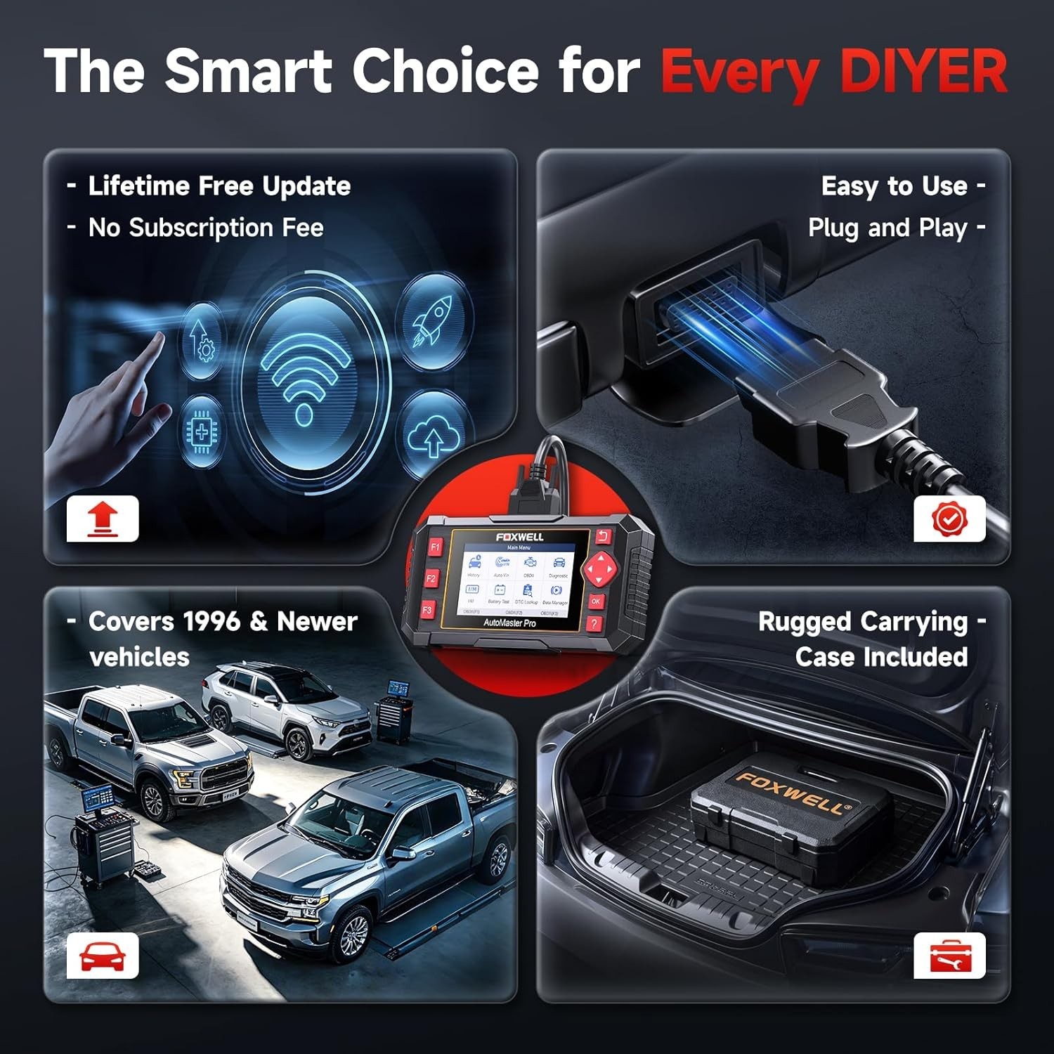BLCKTEC 460T OBD2 Scanner Car Code Reader Engine ABS SRS Transmission Diagno...