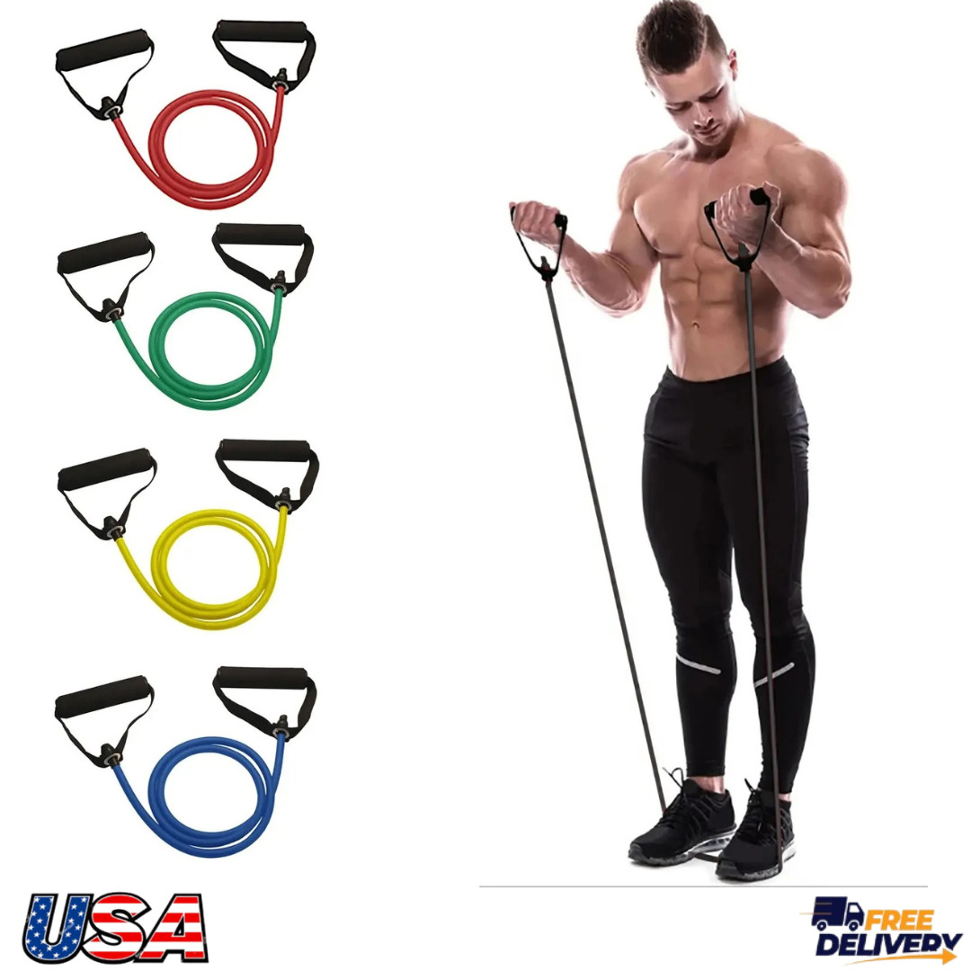 Resistance Bands with Handles Workout Exercise Fitness Tube Bands Set Home