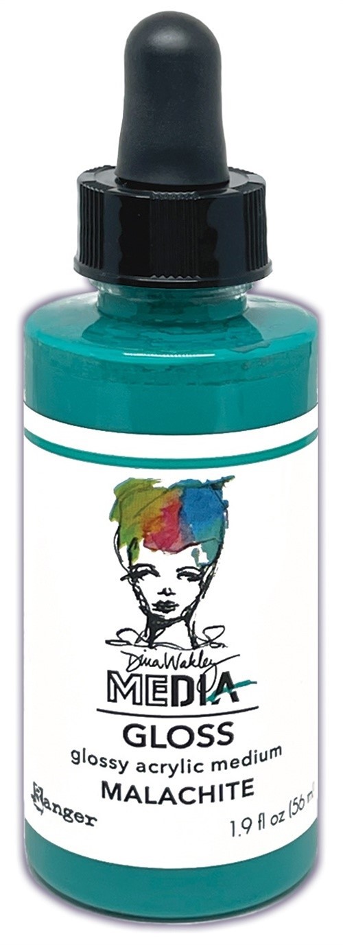 Dina Wakley Media Gloss 2oz Dropper Style-Malachite