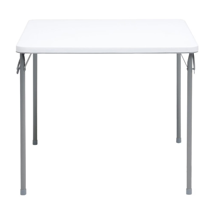 Mainstays 34" Fixed Table Top Folding Legs Card Table, White