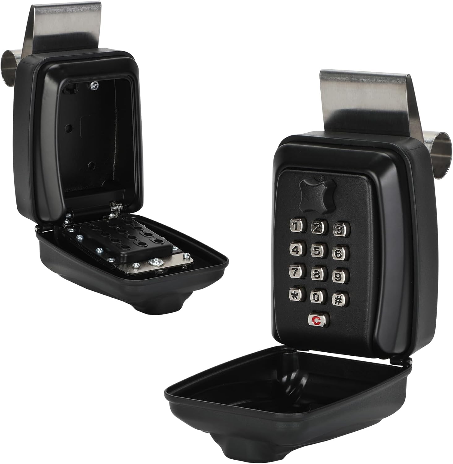 Car Window Punch Button Lock Box Black Portable Car Key Lock Box Sturdy Water US