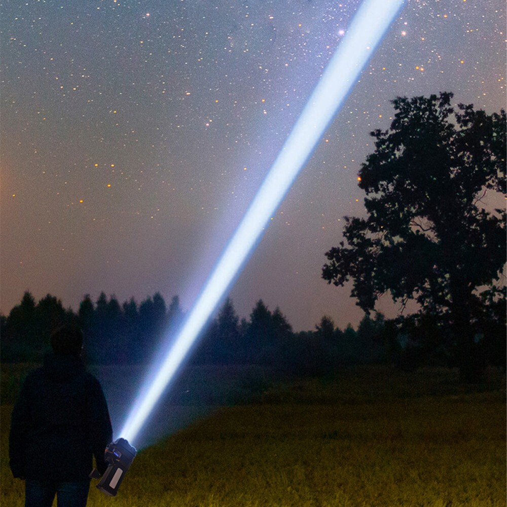 10000000LM Spotlight Rechargeable Flashlight Super Bright Outdoor Handheld Torch