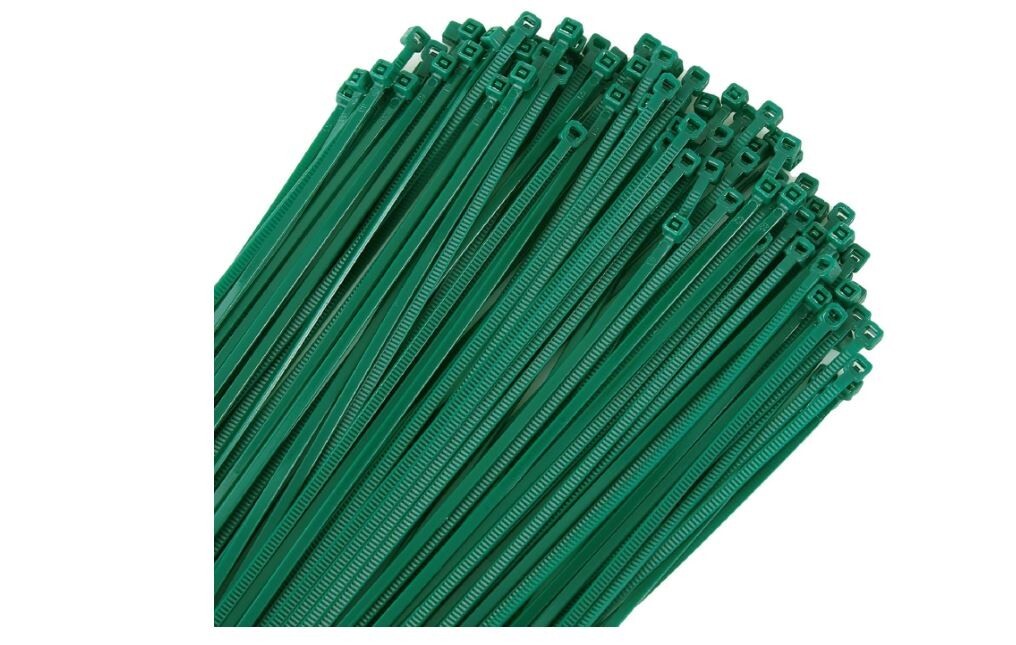 100 Cable Zip Ties 4" Inch Wire Green Nylon Garden UV Resistance Self Locking