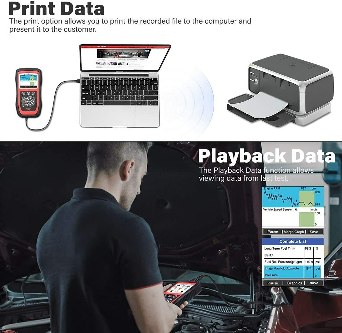 Autel MaxiCheck Pro Auto Bleed Tool for ABS Brake Bleeding, SRS, BMS, DPF, EPB