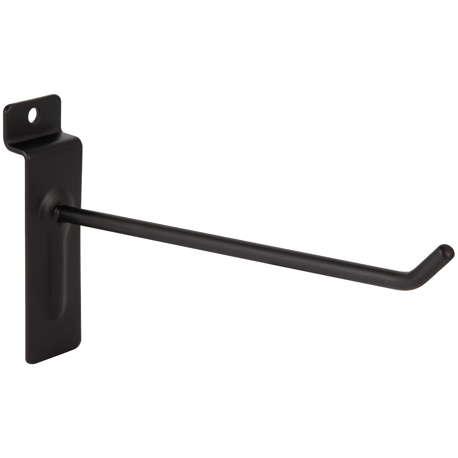 6" Heavy Duty Slatwall Panel Hooks, Black 48Pack, 6inch