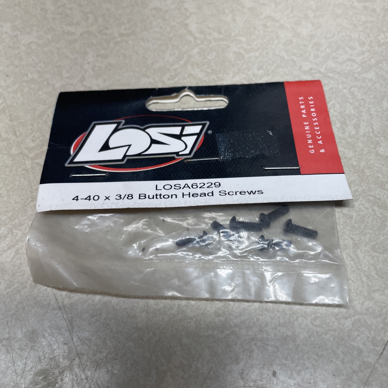 RC TLR Losi 4-40 x 3/8" BH Screws Steel Black (6) 6229