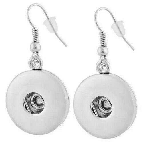 Snap Jewelry Dangle Earring Wire French Hook fits 18-20mm Ginger Style Charms