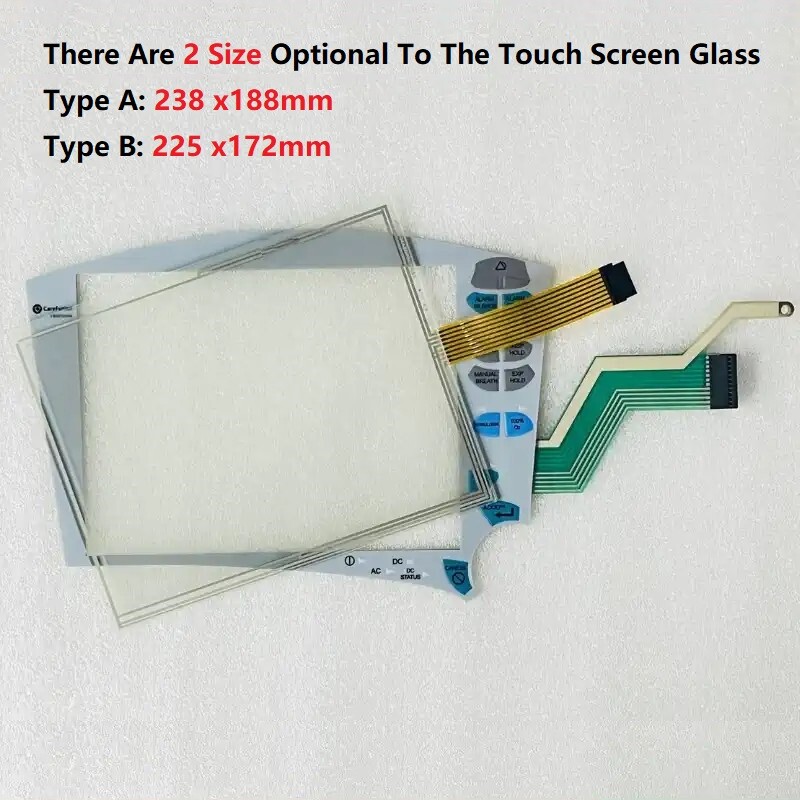 For CareFusion VIASYS VELA AVEA 16532-00 16532-15 Touch ScreenGlass+Membrane