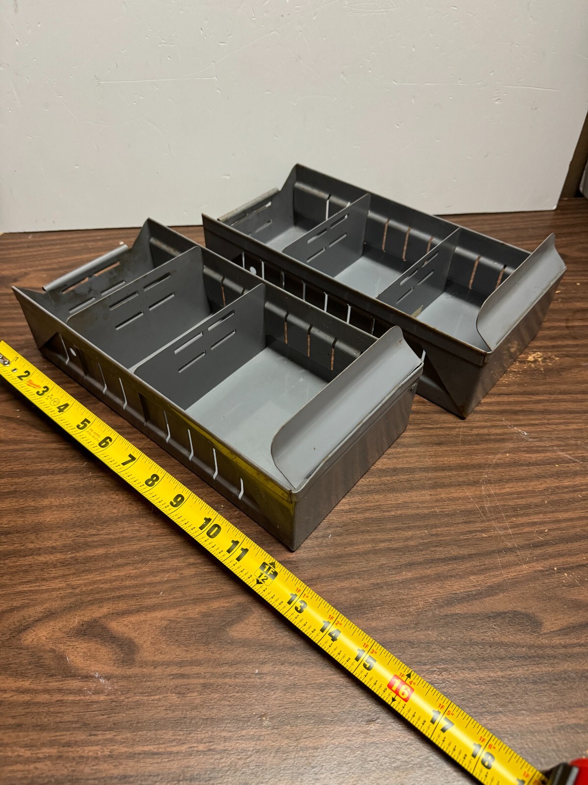 Vintage Used Metal Drawer Small Parts Box Bins 3" x 6" x 12" Lot of 2 Qty Avail.