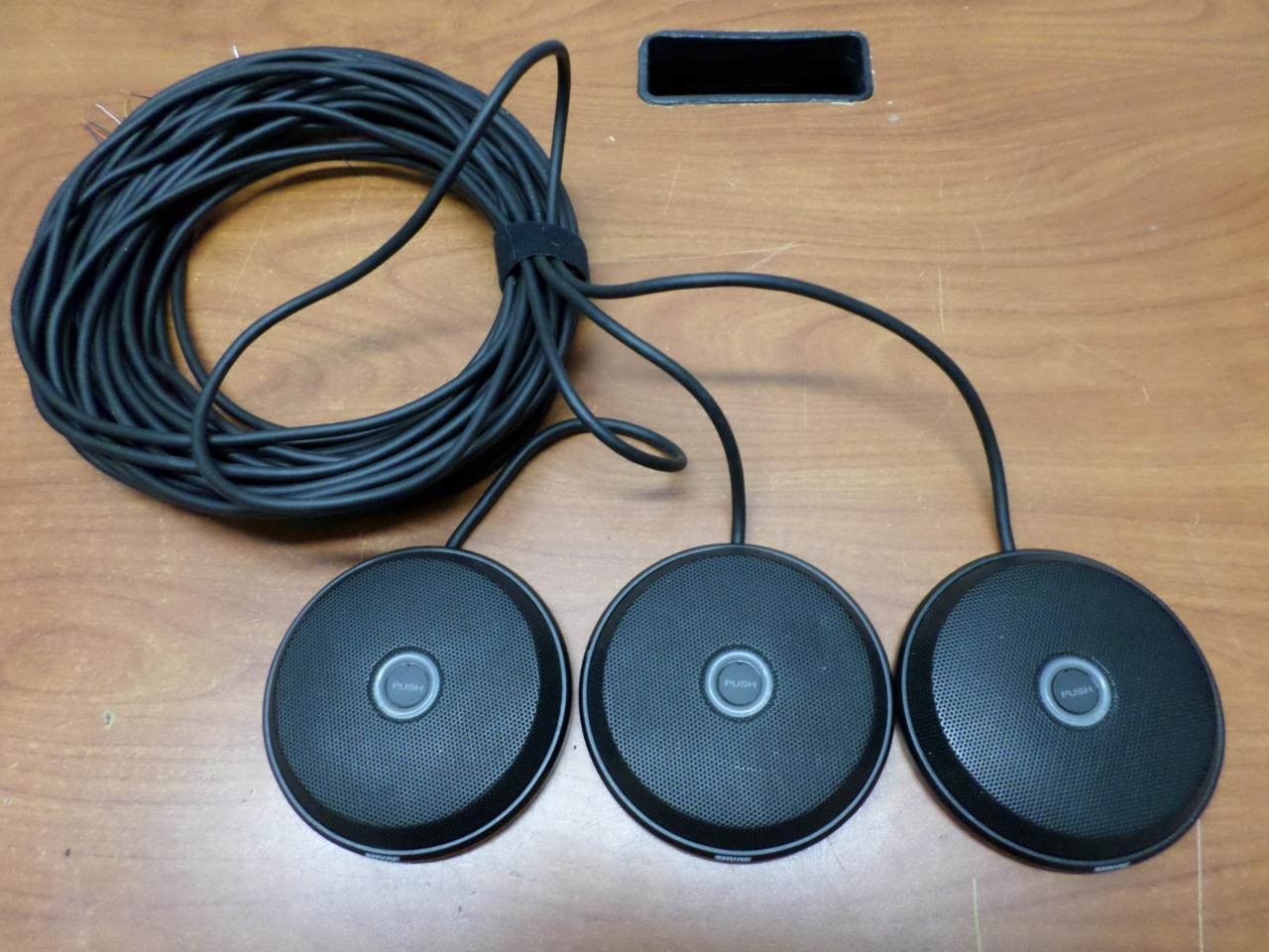 Shure MX396/C-TRI 3 Element Cardioid Condenser Microphone (Lot of 3)