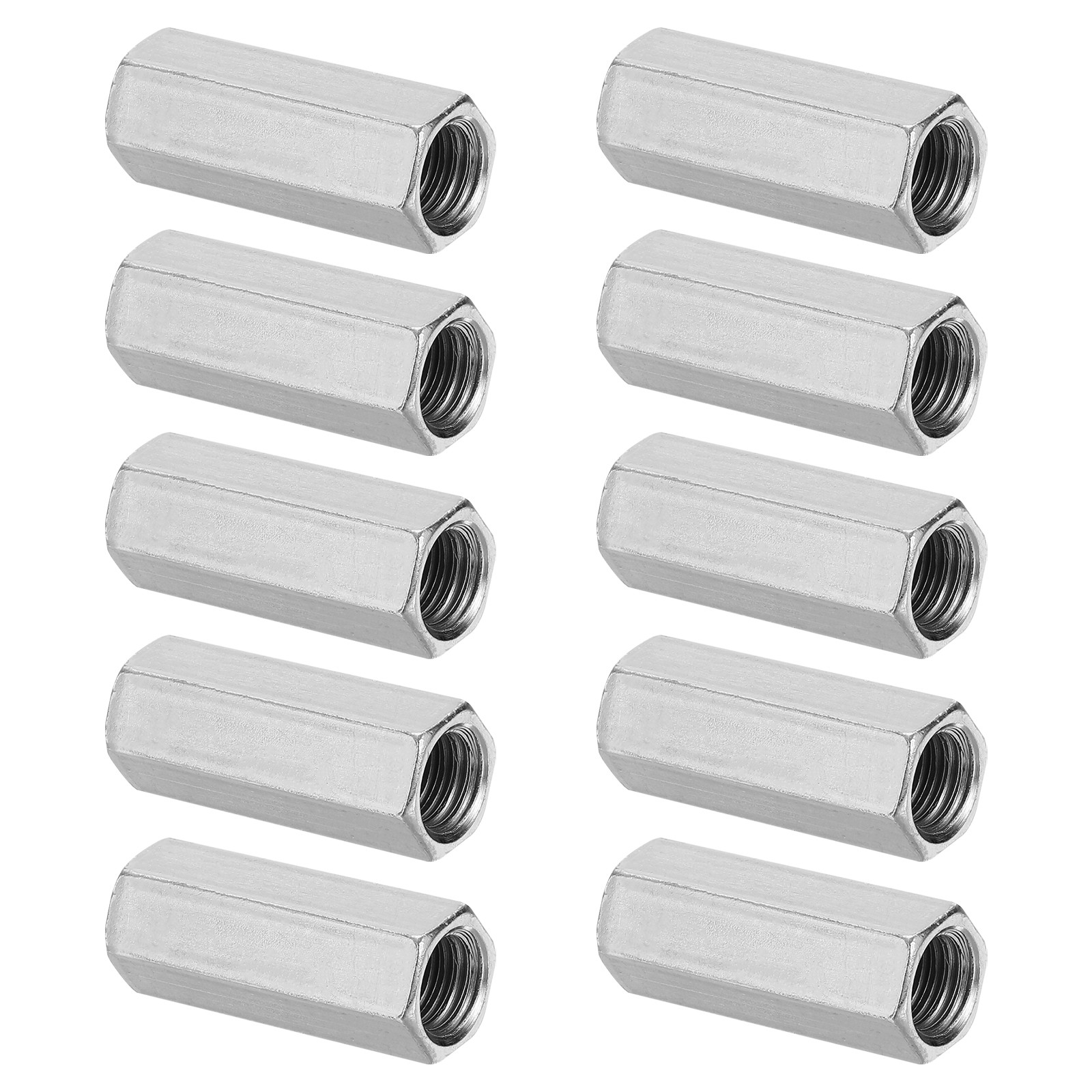 1/2"-13 UNC Hex Coupling Nuts 10Pcs 1.77" Long Fully Threaded Rod Coupling Nut