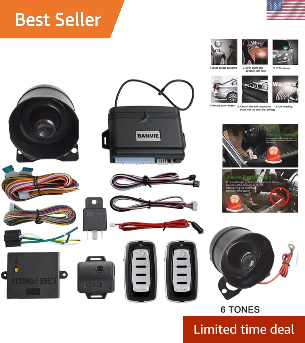 Advanced Antitheft Alarm System for DC 12V Cars | Keyless Entry & Engine Cut-Off