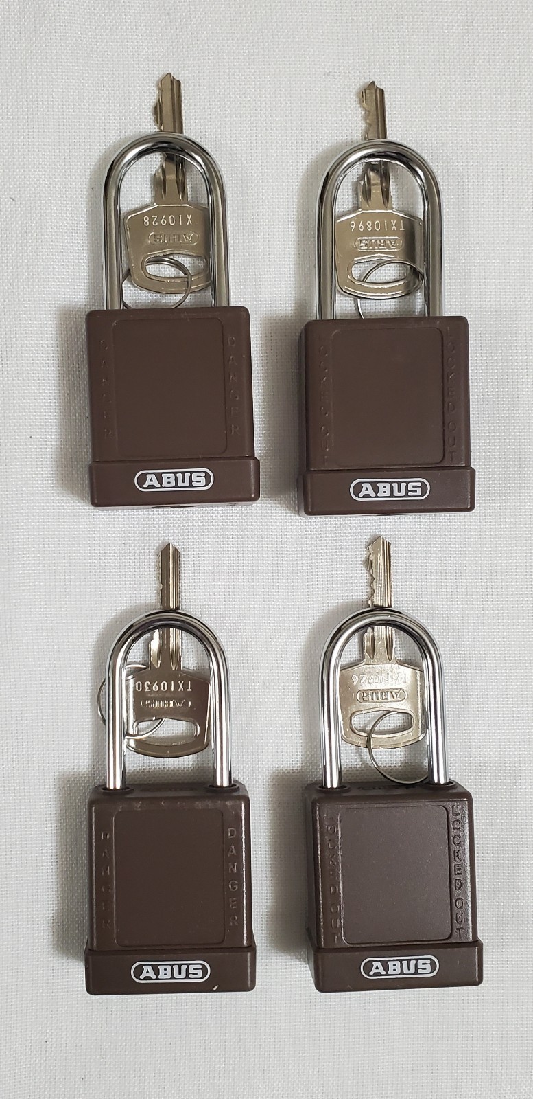 ABUS 74NV40 Lockout Padlock, Keyed Different, Aluminum, Brown, 1 1/2 In Shackle