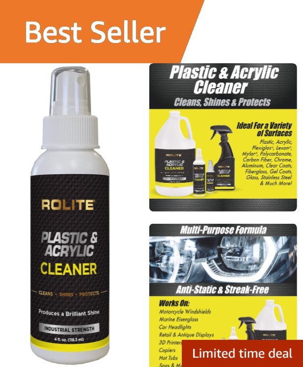 High Shine 4 fl oz Plastic & Acrylic Cleaner - Streak-Free, Multi-Surface Polish