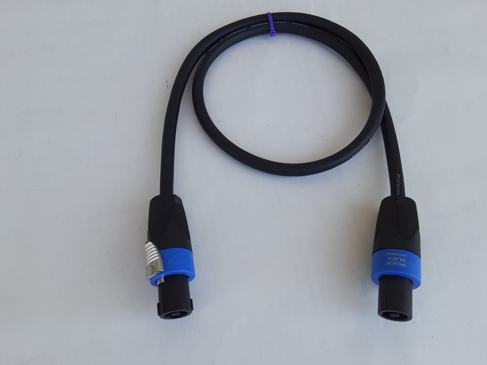 3 FT SpeakOn 2-Conductor 12AWG w/Neutrik NL4FX DJ's Pro Audio Speaker Cable
