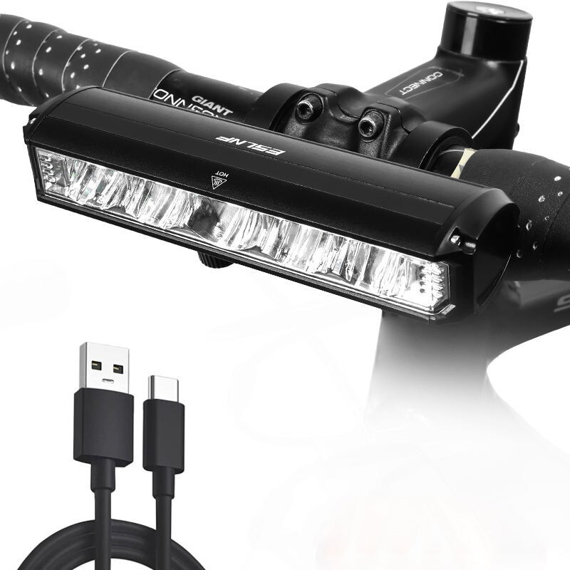 iOhn 3250 Lumens Bicycle Light Front Bike Light 8000mAh Flashlight USB Charging