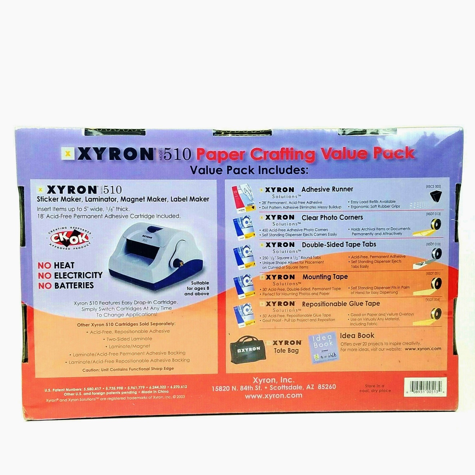 Xyron Model 510 Machine Cartridge Bundle Sticker Maker Lamination Label Magnet