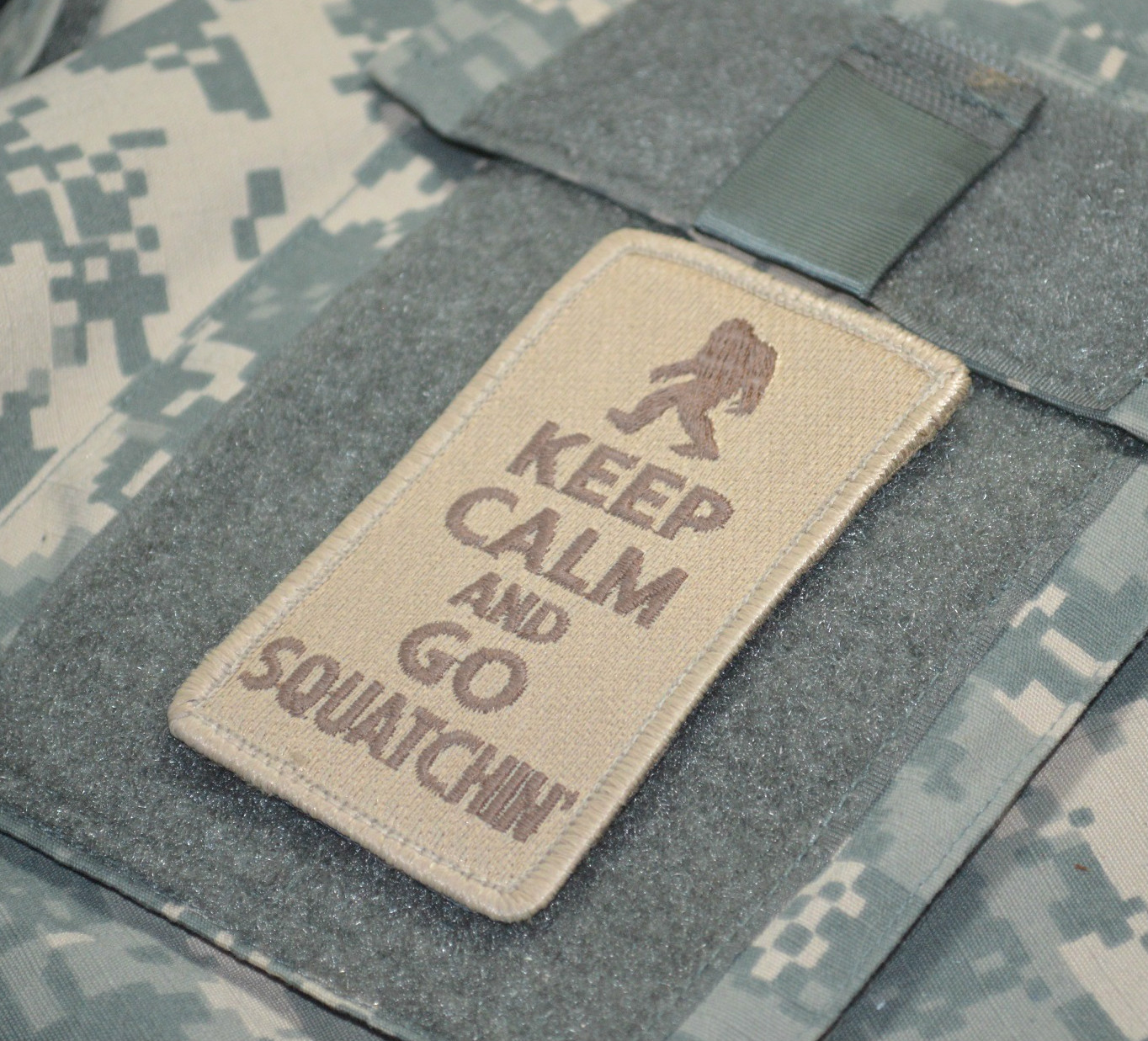 KANDAHAR-WHACKE© KILLER ELIET USMC FORCE RECON SSI: Keep Calm 'n Go Squatchin'