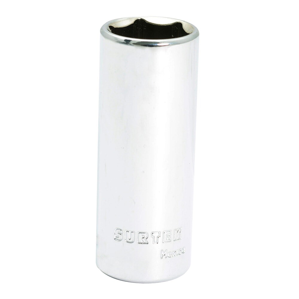 Surtek F5119HLM 3/8" Drive Deep Socket Chrome Finish 6 Point 19 mm