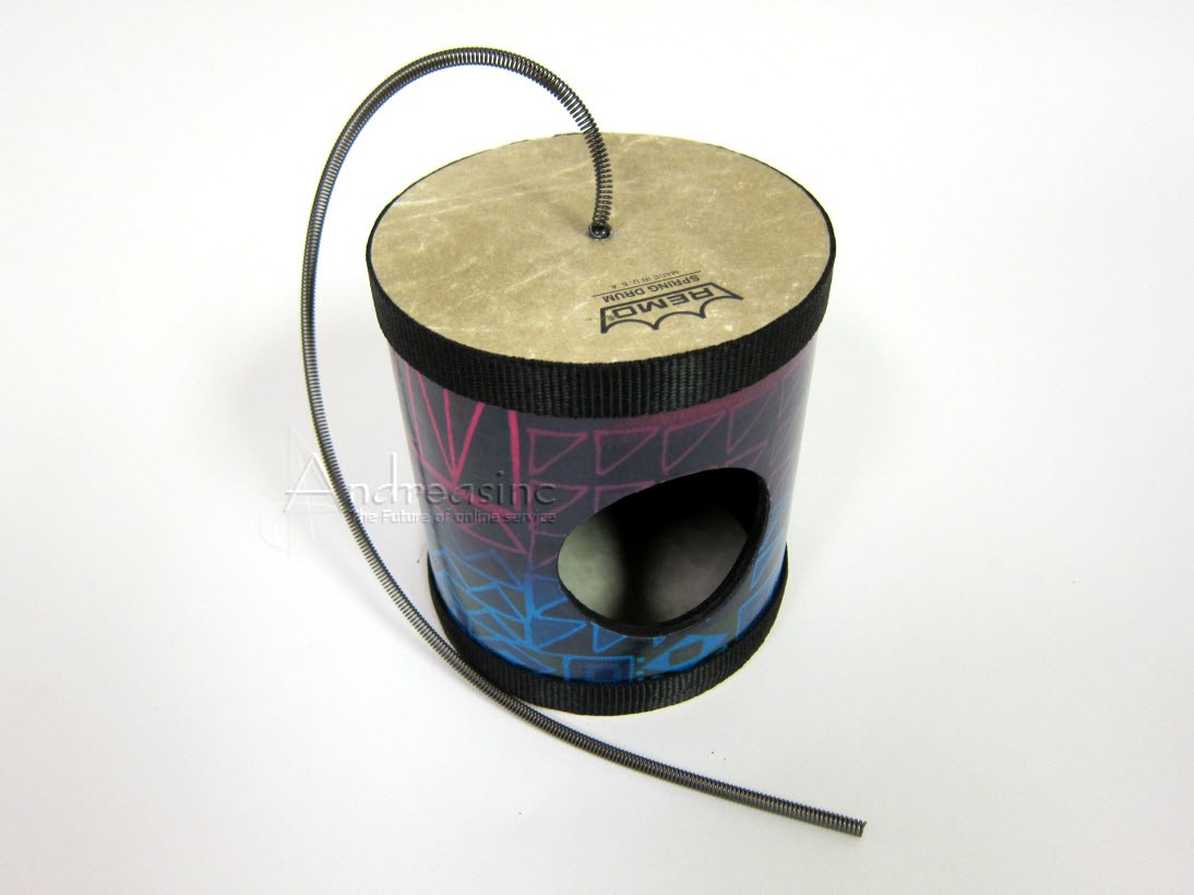 REMO FLAT SPRING DRUM 5 x 5-INCH - RAINBOW