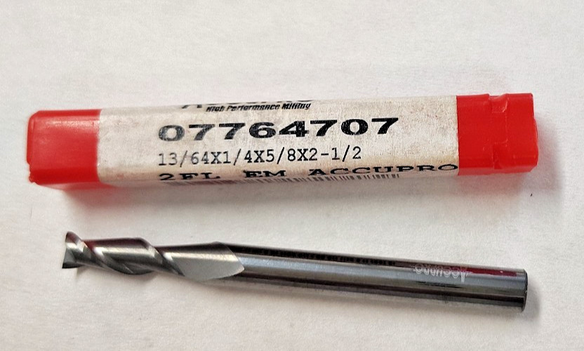 Accupro Carbide 13/64 x 1/4 x 5/8 x 2 1/2  2 FL