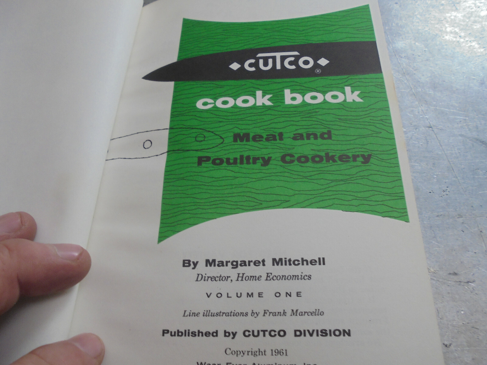 Vintage 1961 Cutco Cutlery Cook Book