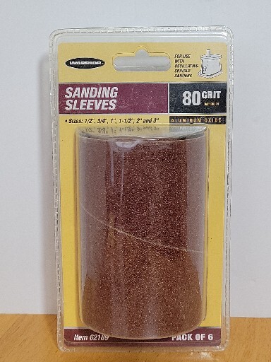 WARRIOR 80 Grit Sanding Sleeves, 6 Piece 60605 SEALED NEW
