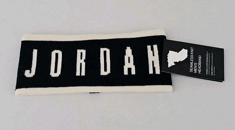 Nike Jordan Jumpman Men's Seamless Knit Reversible Headband Black/White