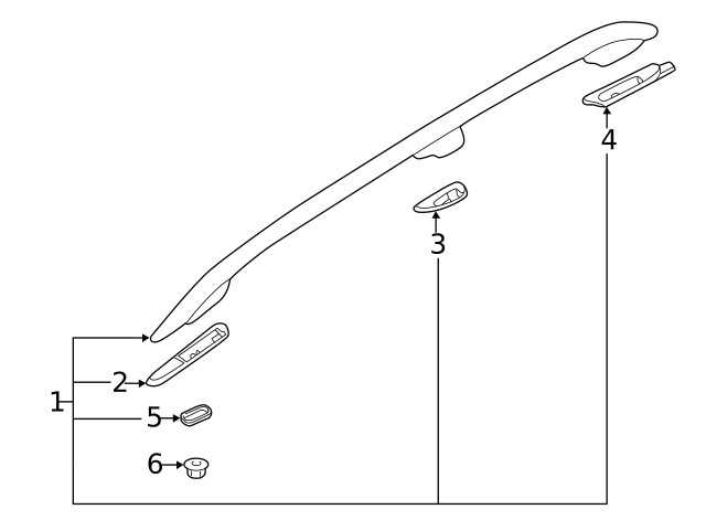Genuine Subaru Rail Assembly Protector 91192SJ010
