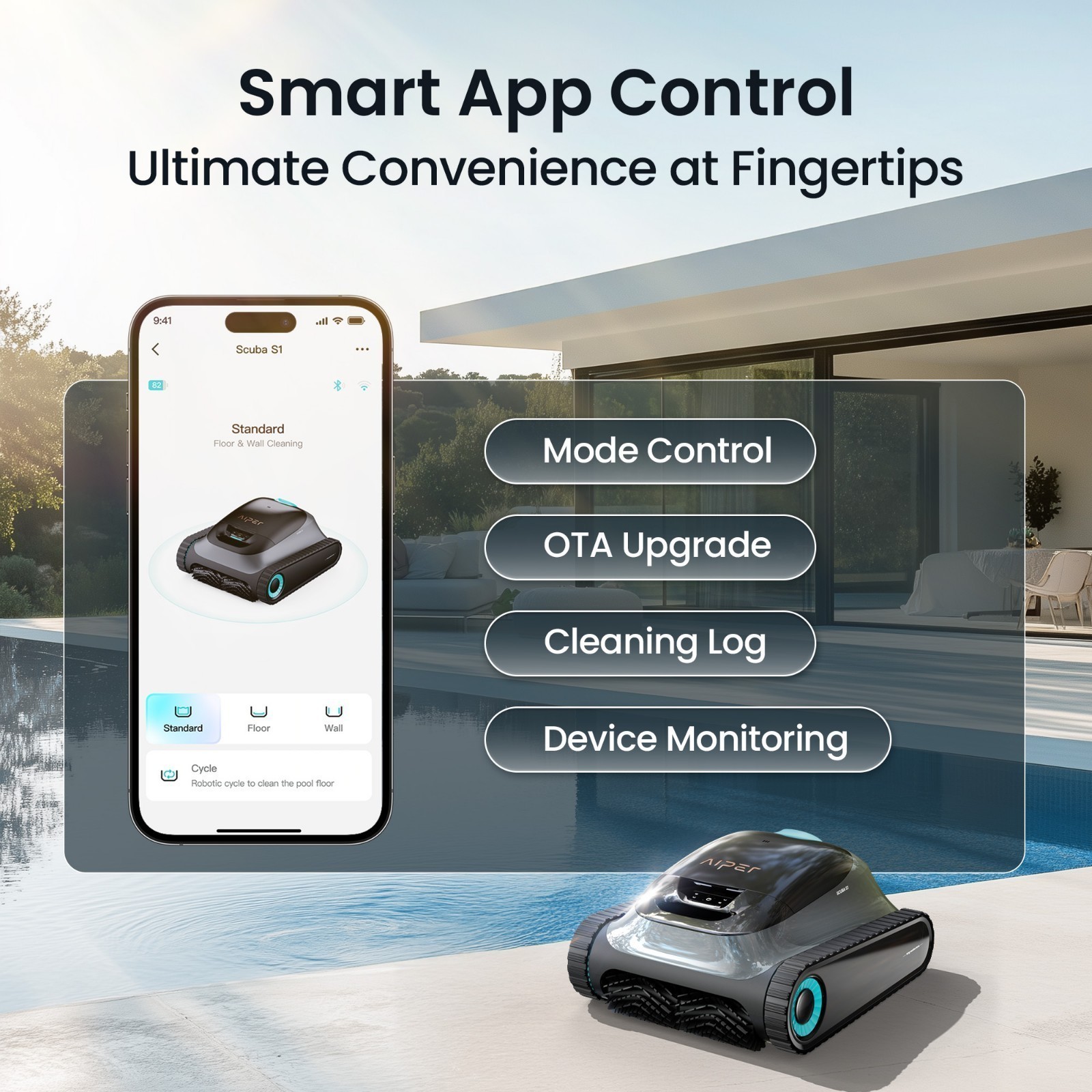 Aiper Scuba S1 2025 APP Control Pool Vacuum Robotic Cleaner for Inground Pool US