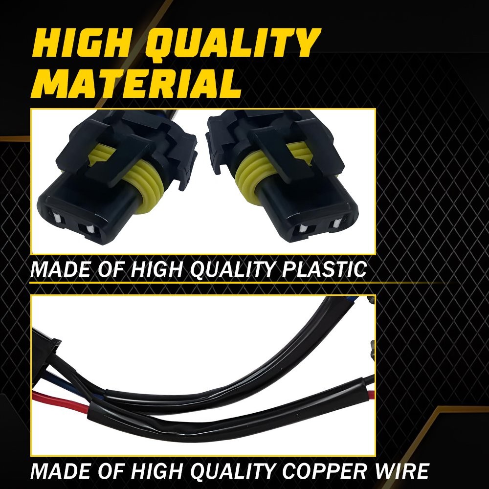 Conversion Wire H6054 to 9005 9006 Two Harness Head Light Bulb Adapter Socket EH