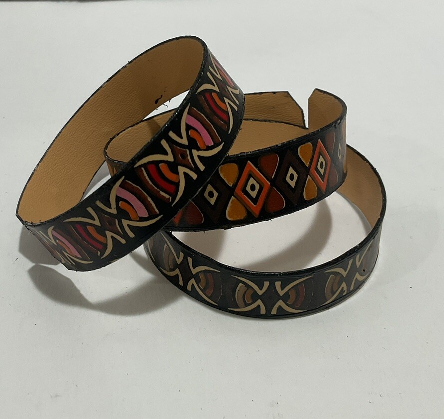 Wood Bark Cultural Bracelets For Young Girl 3” Diameter - Set Of 3