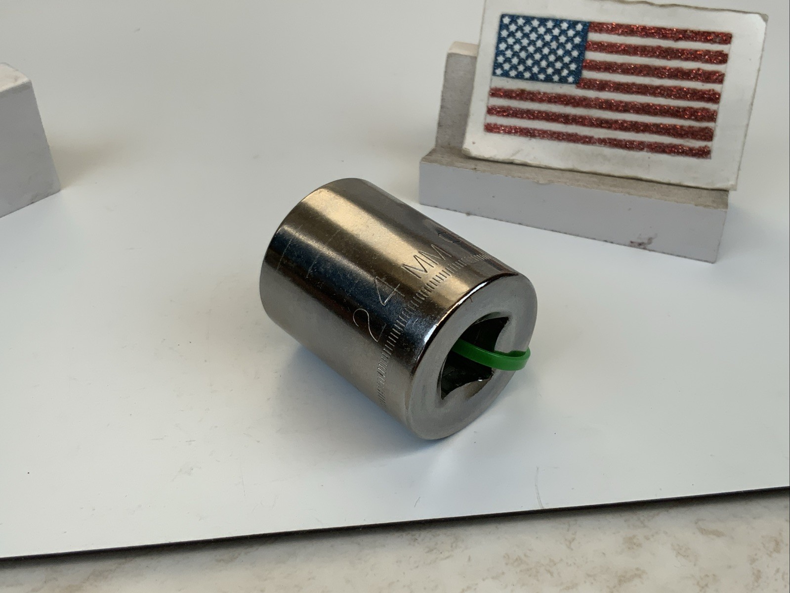 Craftsman G-44242,  24mm  1/2 drive 12pt Metric Socket,  USA   Green Tag