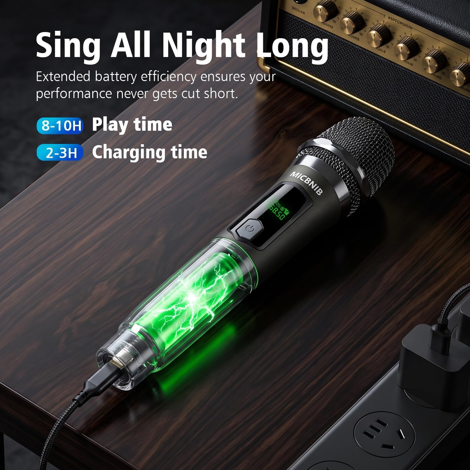 Rechargeable Wireless Handheld Microphone | 160Ft Range, Stable Connection for K