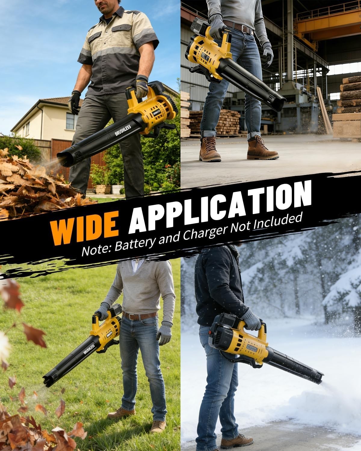 Cordless Leaf Blower for DEWALT 20V MAX Battery, 480 CFM / 130 MPH Brushless Dus