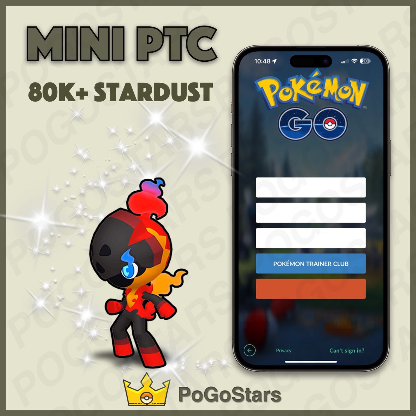 Pokémon PTC GO - Shiny Charcadet - 80K Stardust✨Read Description✨