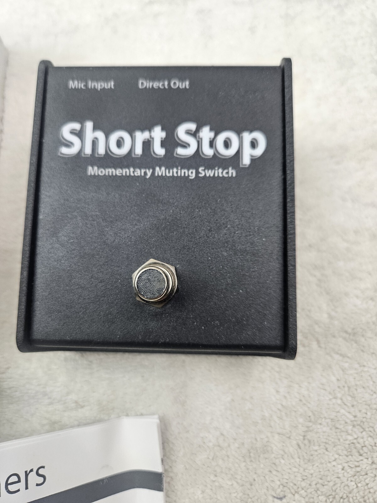 ProCO SOUND SHORT STOP MOMENTARY MICROPHONE MUTING SWITCH NEW