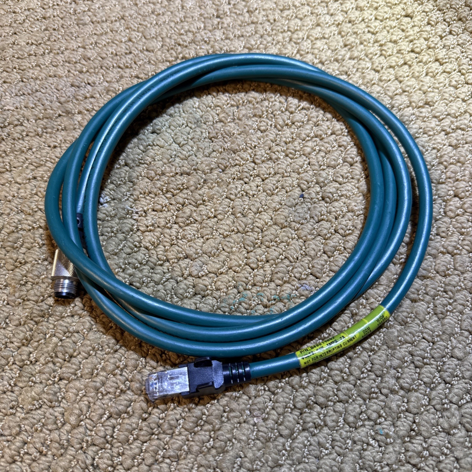 Cognex CCB-84901-1002-02 Ethernet Cable 2M/1A-Coded RJ45 to M12 8-pin