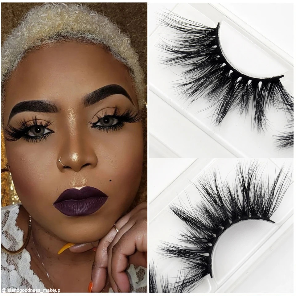 Visofree Eyelashes Mink Eyelashes Criss-cross Strands Cruelty Free 3D 25mm Lashe