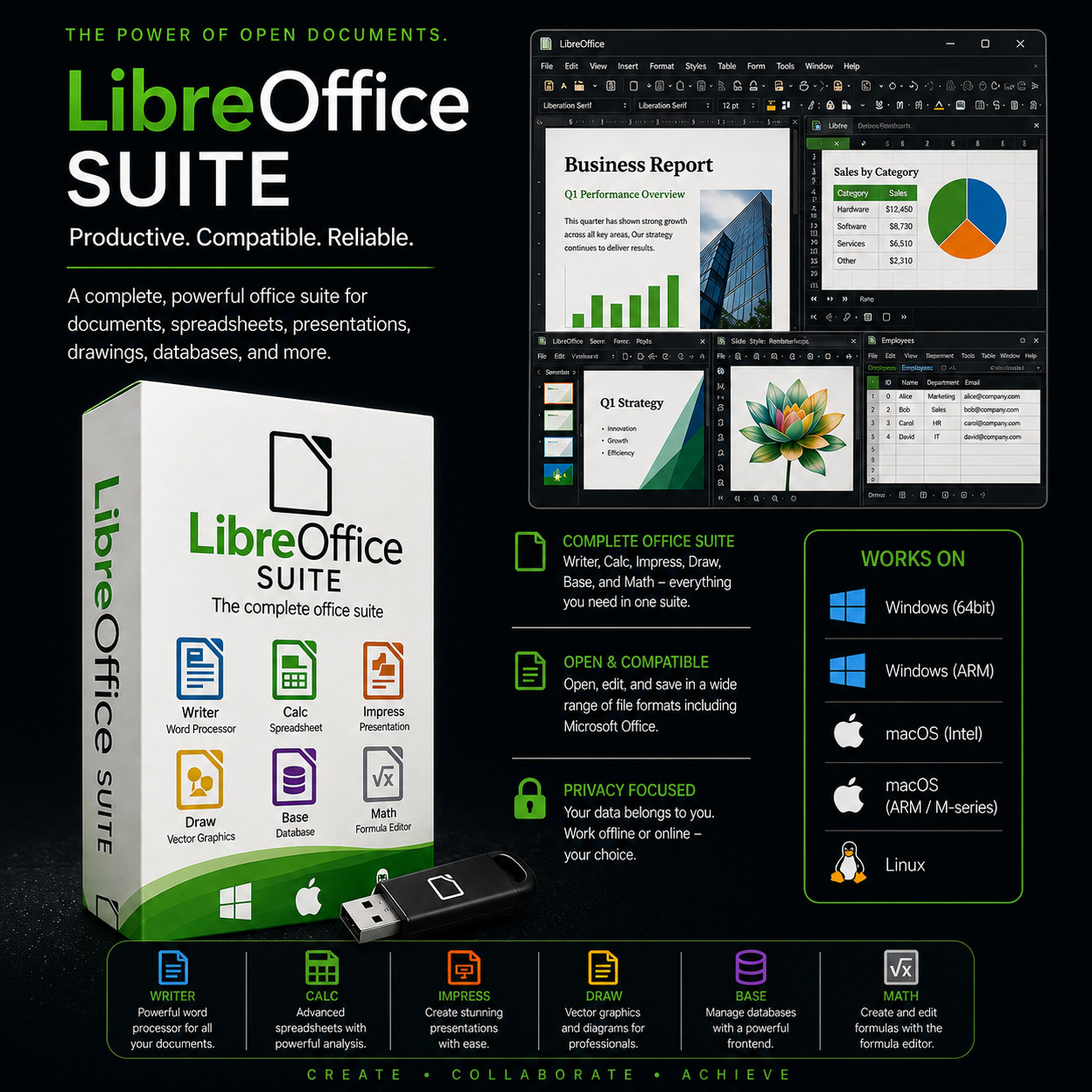 LibreOffice Software Suite | Windows Mac Linux | Home Student Business | 2026