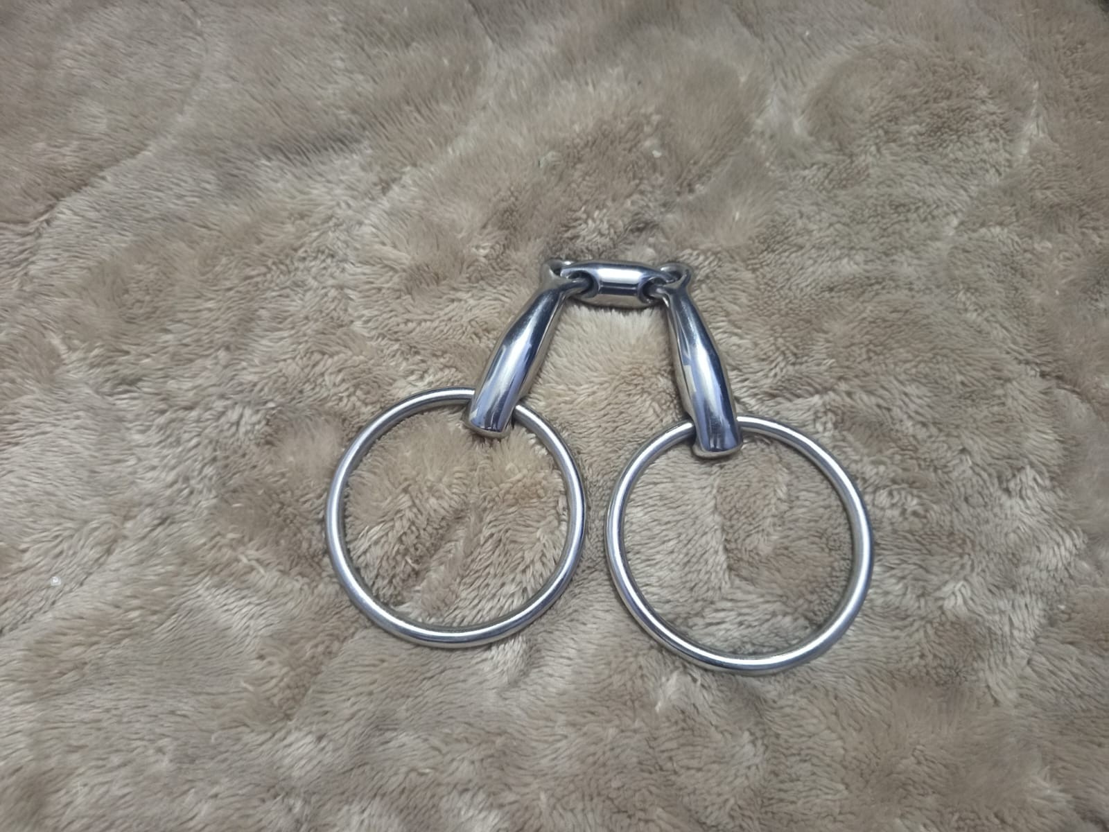 double jointed loose ring snaffle horse bit