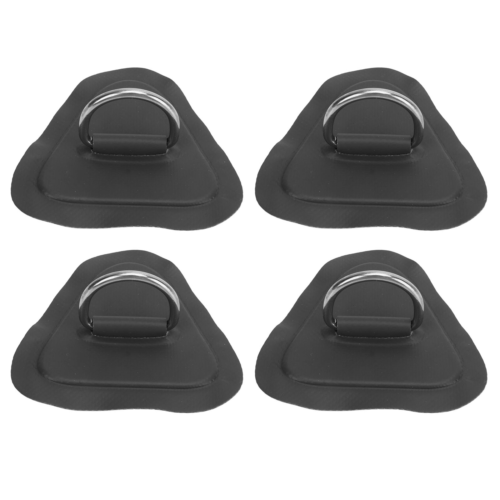 BLACK 4 Pcs D Patch Stainless Steel D Pad For Inflatable Surfboard