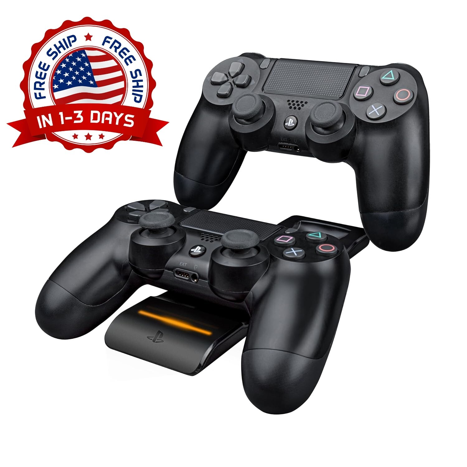 Base De Carga Cargador Para PS4 Play Station De Controlador Controles LED NUEVO.