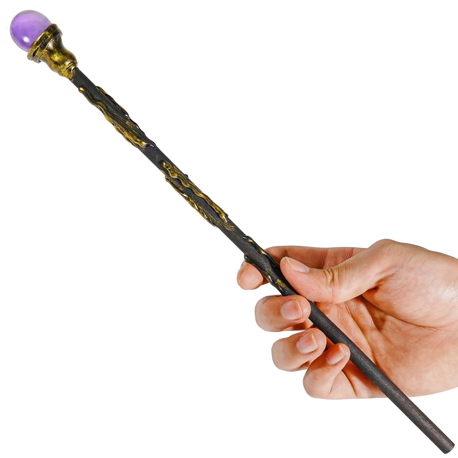 Rich Boxer Magic Wand for Kids with Purple Crystal 13.5 Inches, Apink