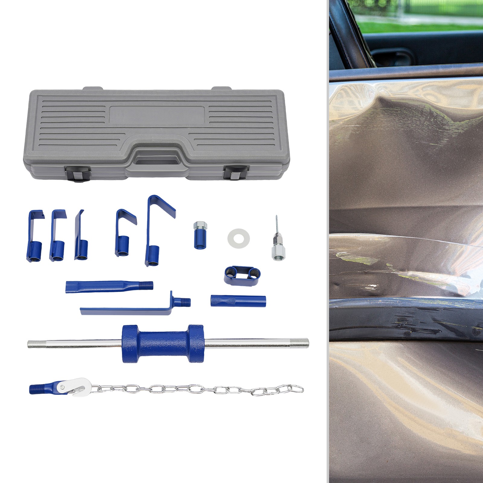 New Dent Puller Automotive Hammer Puller Frame Set Slide Hammer Dent Puller Set