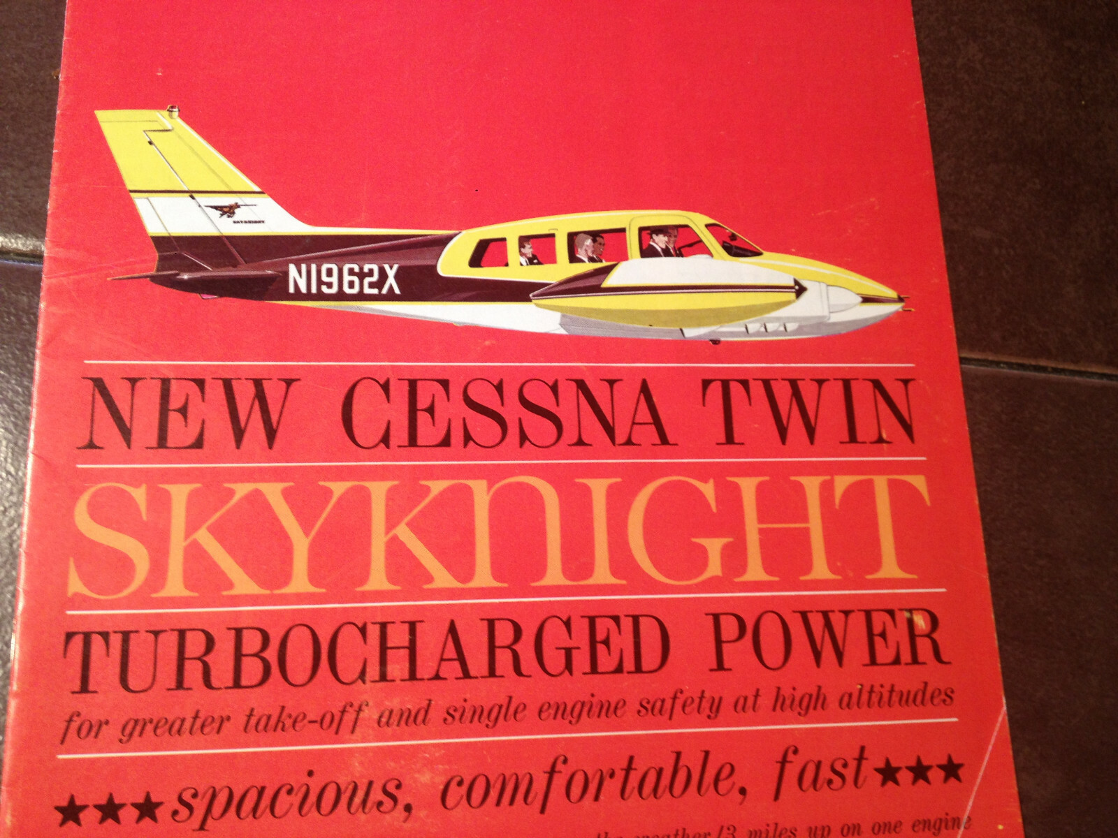 Original Cessna Turbocharged SkyKnight Brochure. 10 page, 10.5 x 7.25"